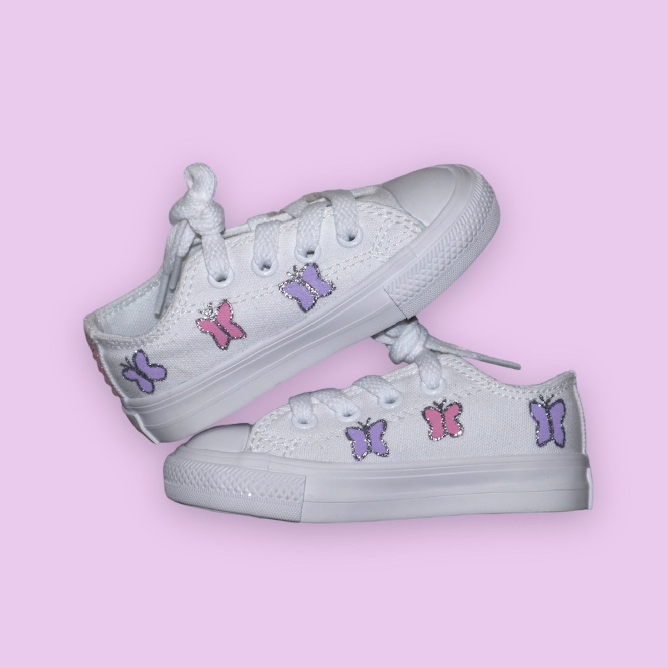 Custom name with butterfly converse
