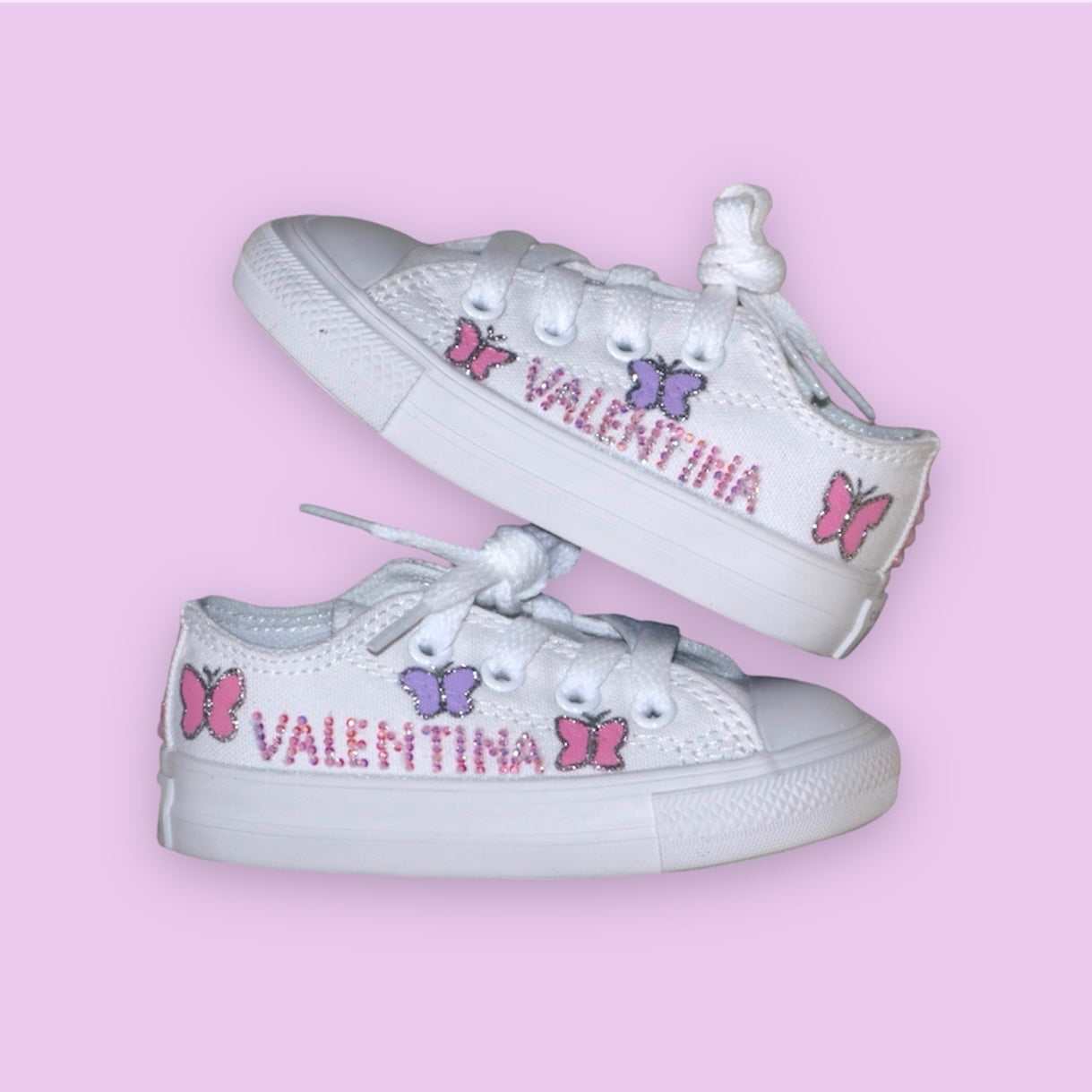 Custom name with butterfly converse